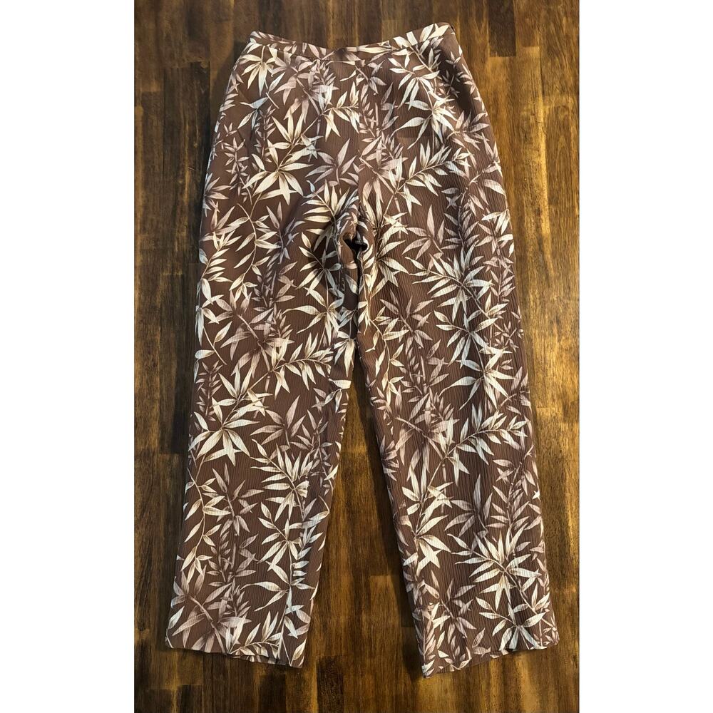 Talbots Women's 8 Petite 28 x 28 Pants 100% Silk Straight Leg High Rise Ankle